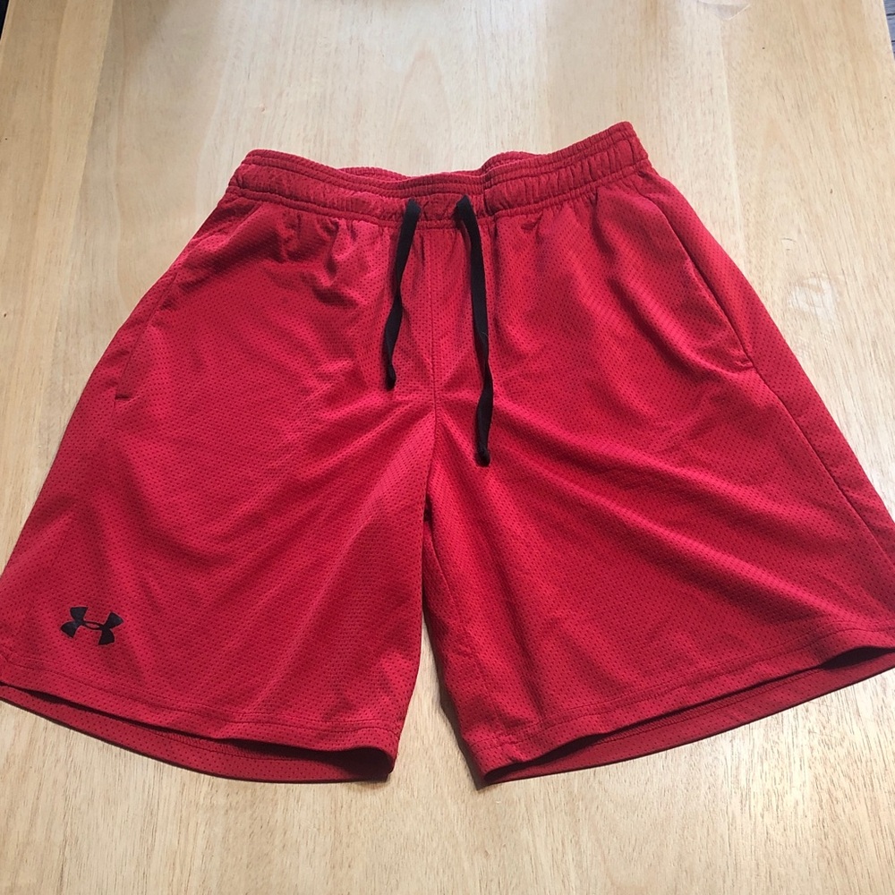 Under Armour Men's Bold Red Athletic Shorts